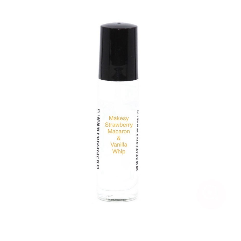 Makesy: Strawberry Macaron & Vanilla Whip Type 1 /3 Oz Roll On Glass Bottle
